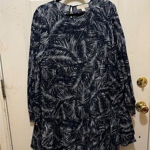 Michael Kors Dark Blue and White Dress